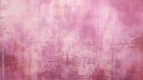 Vivid Pink and Purple Abstract Painting on White Background Evoking Creativity and Emotion