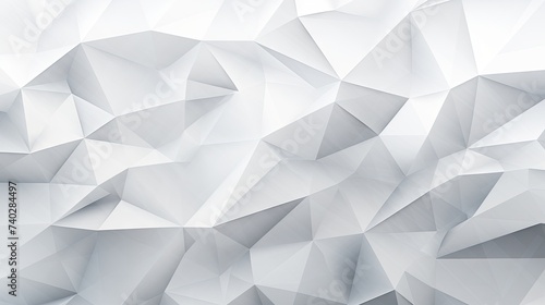 Interlocking Geometric Shapes Create a Mesmerizing Abstract White Polygon Texture