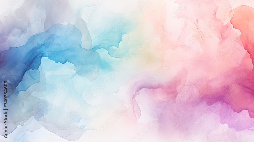 Vibrant Watercolors Swirl Together in a Mesmerizing Abstract Art Background