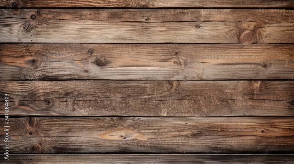 Naklejka premium Rustic Wooden Wall Displaying a Warm Brown Texture Background with Vintage Charm