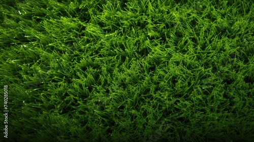 Vibrant Green Synthetic Turf Close-Up Background Field - Lush Artificial Lawn for Sports and Outdoor Recreation
