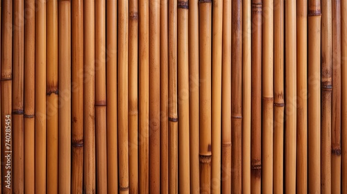 Zen Bamboo Fence Panels Texture - Natural Asian Style Wooden Paneling Background