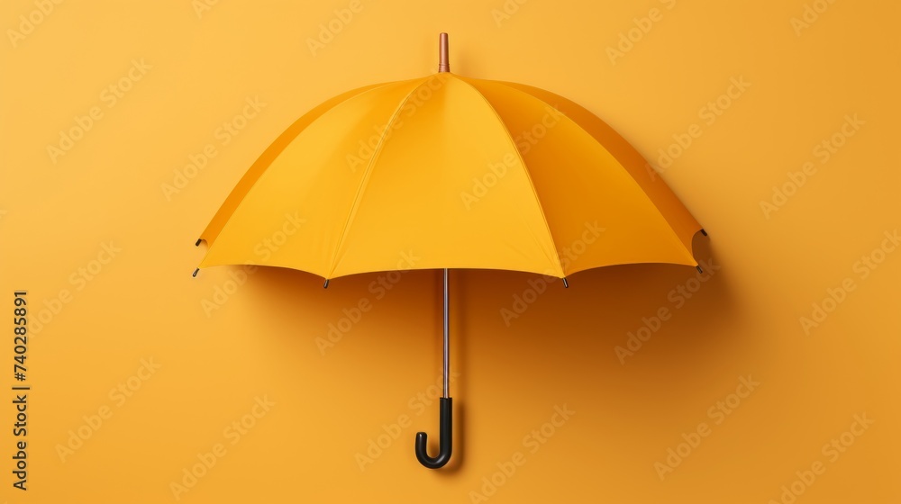 A sleek and trendy umbrella as a fashion accessory with ample space for text, stylish side view