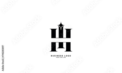 HI, IH, H, I, Abstract Letters Logo monogram