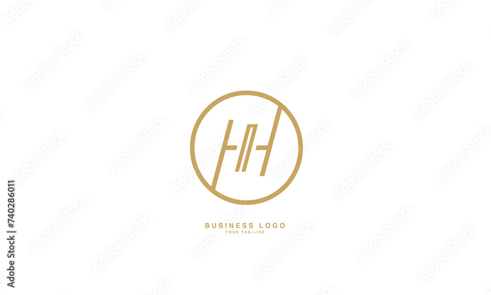 HI, IH, H, I, Abstract Letters Logo monogram