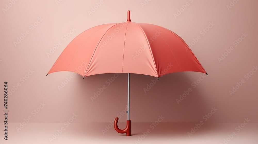 Elegant umbrella as a fashion accessory, side view highlighting design with space for text.