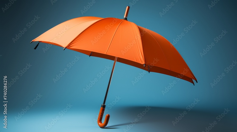 A chic umbrella as a trendy fashion accessory with blank space for text, elegant side view