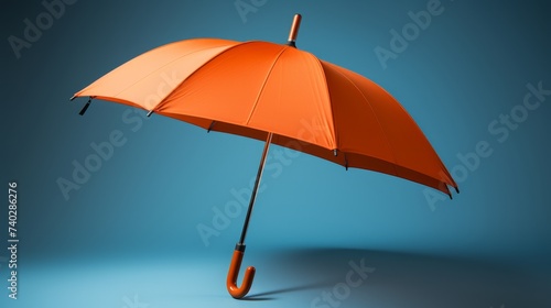 A chic umbrella as a trendy fashion accessory with blank space for text, elegant side view