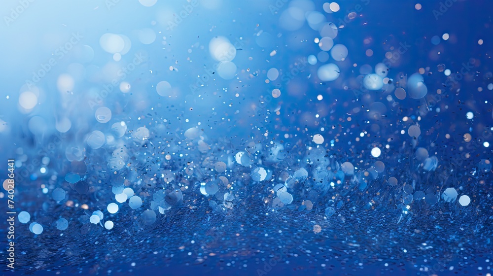 Mesmerizing Blue Abstract Background Illuminated by Bokeh Lights Mesmerizing Blue Abstract Background Illuminated by Bokeh Lights