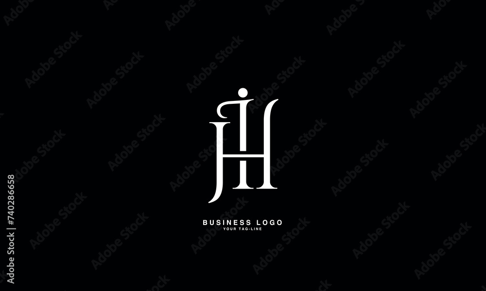 HI, IH, H, I, Abstract Letters Logo monogram HI, IH, H, I, Abstract Letters Logo monogram