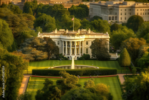 White House is official residence President of United States in Washington, DC Generative AI