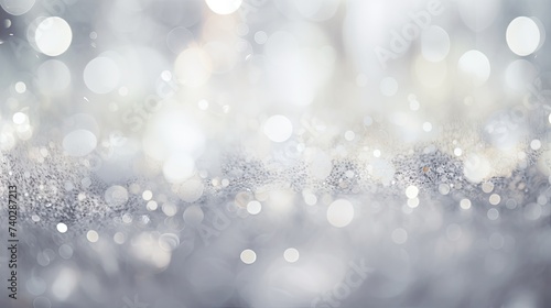 Ethereal Silver Glowing Lights Create a Magical Abstract Background of Illumination