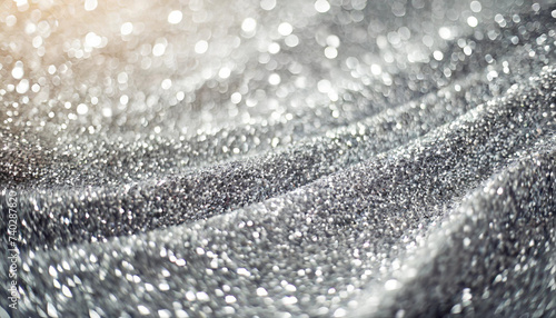 Silver glitter backdrop, perfect for festive occasions like Christmas, shining with white sparkles, ideal seasonal wallpaper