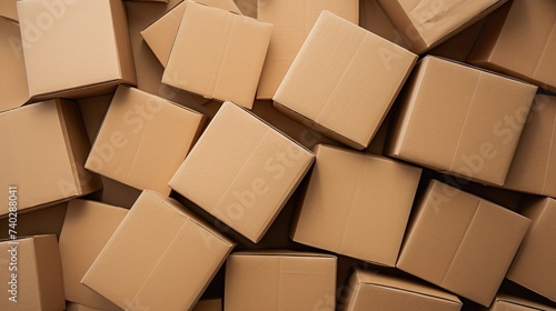 Eco-Friendly Packaging  Recyclable Cardboard Boxes Filled with Crumpled Paper for Sustainable Shipping Solutions