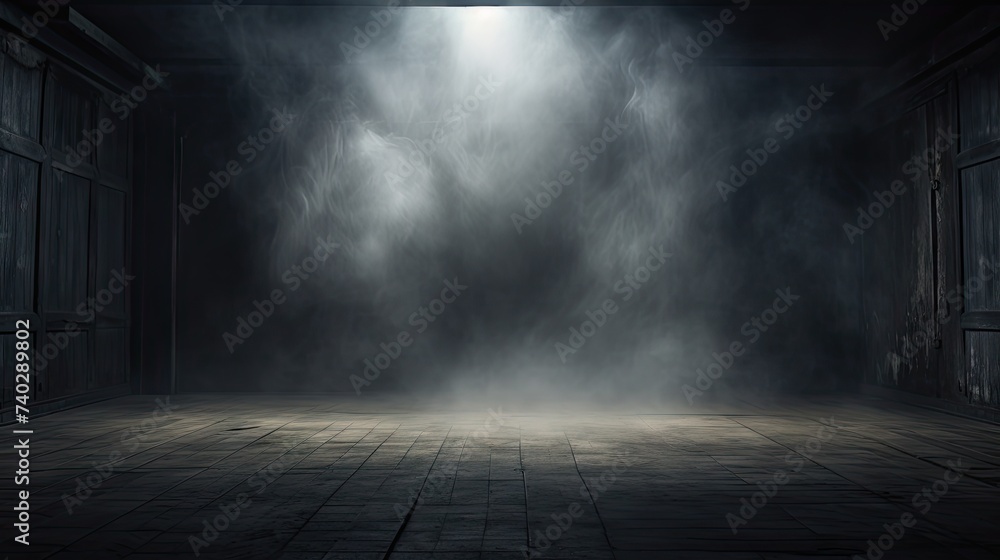 Enigmatic Illumination: A Dark Room Bathed in Ethereal Light from Above Enigmatic Illumination: A Dark Room Bathed in Ethereal Light from Above