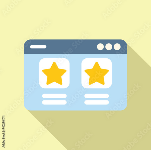 Web star product icon flat vector. Event help service. Process digit unit