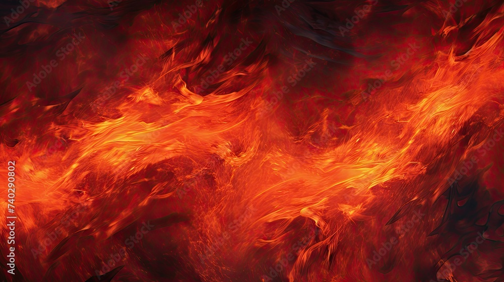 Vibrant Flames Texture Background with Intense Blaze of Fire in Red and Orange Tones