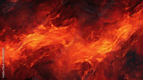 Vibrant Flames Texture Background with Intense Blaze of Fire in Red and Orange Tones