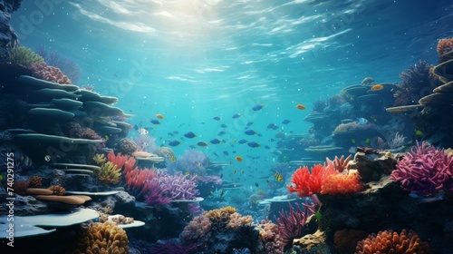 Wallpaper Mural A Colorful Array of Corals in a Vibrant Coral Reef Torontodigital.ca