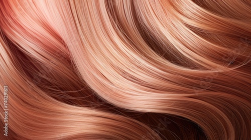 Vibrant Hair with Stunning Red and Blonde Highlights, Close-up Beauty Concept