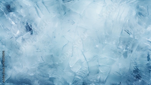 Glistening Blue Ice Crystals on a Captivating Abstract Background