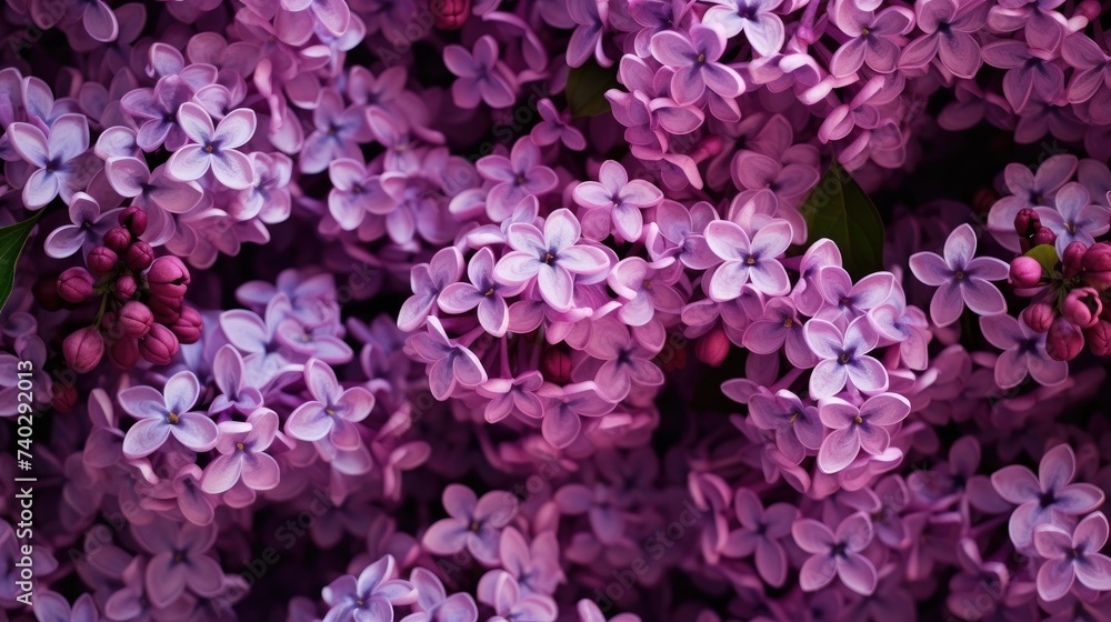 Vibrant Purple Lilac Flowers Close-Up Background - Floral Spring Wallpaper