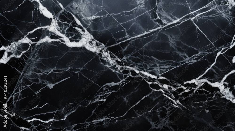 Elegant Black Marble Texture: Abstract Natural Patterns for Stylish Background Designs
