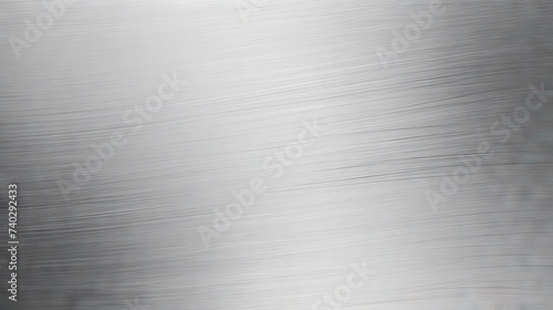 Elegant Brushed Silver Metal Plate with Stylish Blurred Effect for Modern Background Design