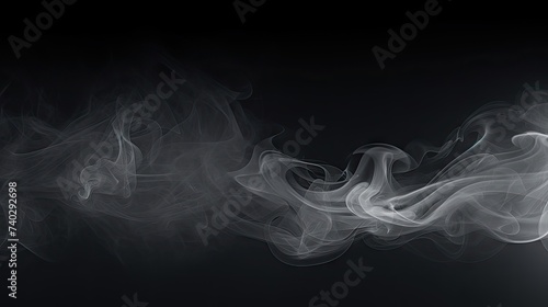 Dynamic Abstract Smoke Movements in Dark Space, Intriguing Swirling Patterns and Textures