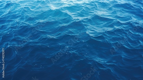 Tranquil Blue Water Surface Creating a Serene and Calming Background for Design Projects