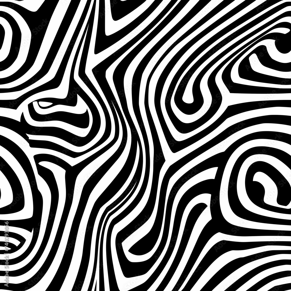 Seamless pattern with twisted lines, vector linear tiling background, stripy weaving, optical maze, twisted stripes Seamless pattern with twisted lines, vector linear tiling background, stripy weaving, optical maze, twisted stripes