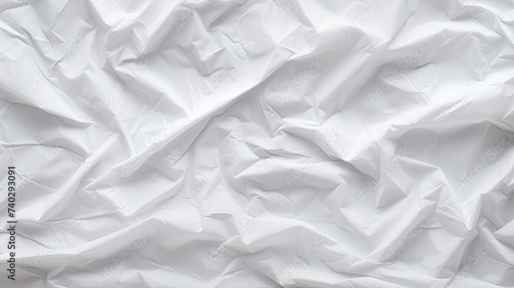 Abstract White Paper Poster Texture with Crumpled and Creased Surface for Artistic Designs