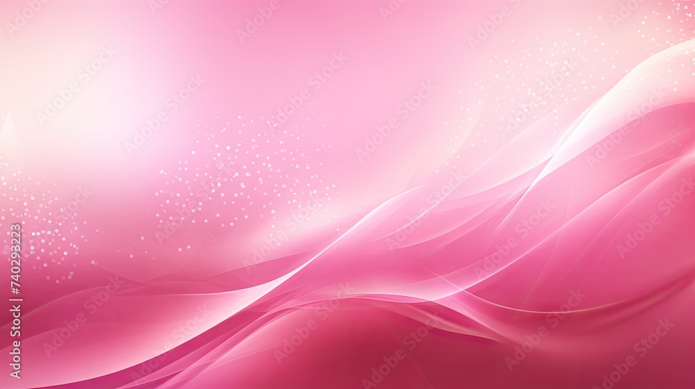 Vibrant Pink Abstract Background with Glowing Stars and Flowing Waves Vibrant Pink Abstract Background with Glowing Stars and Flowing Waves