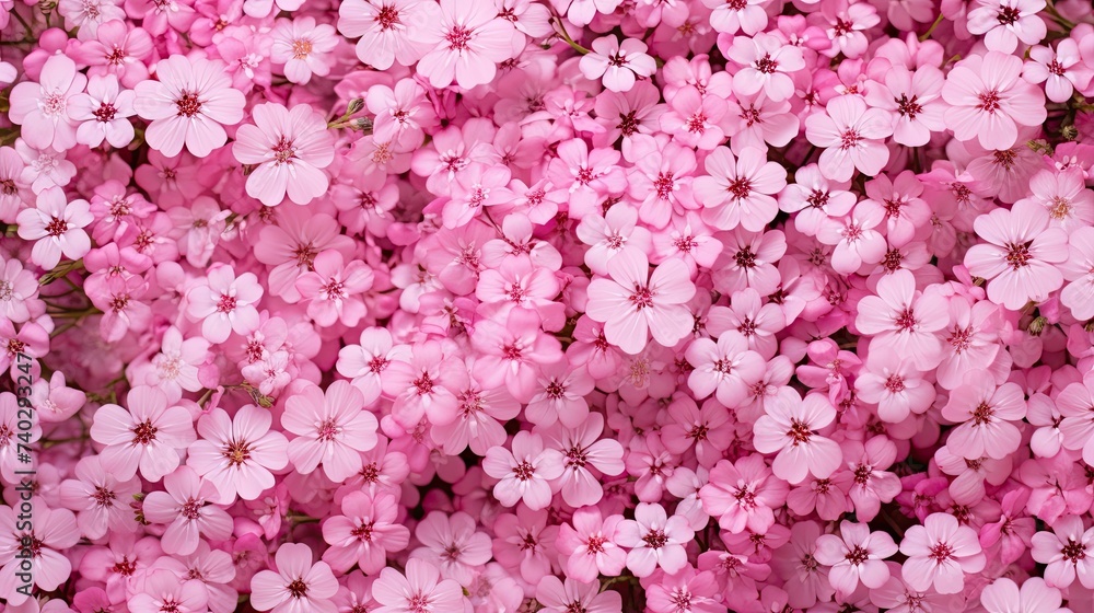 Delicate Pink Gypsophila Floral Pattern Background with Elegant Blossoms Delicate Pink Gypsophila Floral Pattern Background with Elegant Blossoms
