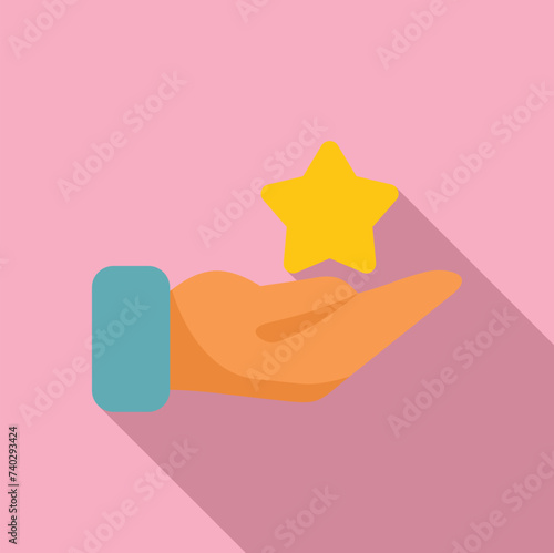 Hand care product icon flat vector. App cube event. Service company