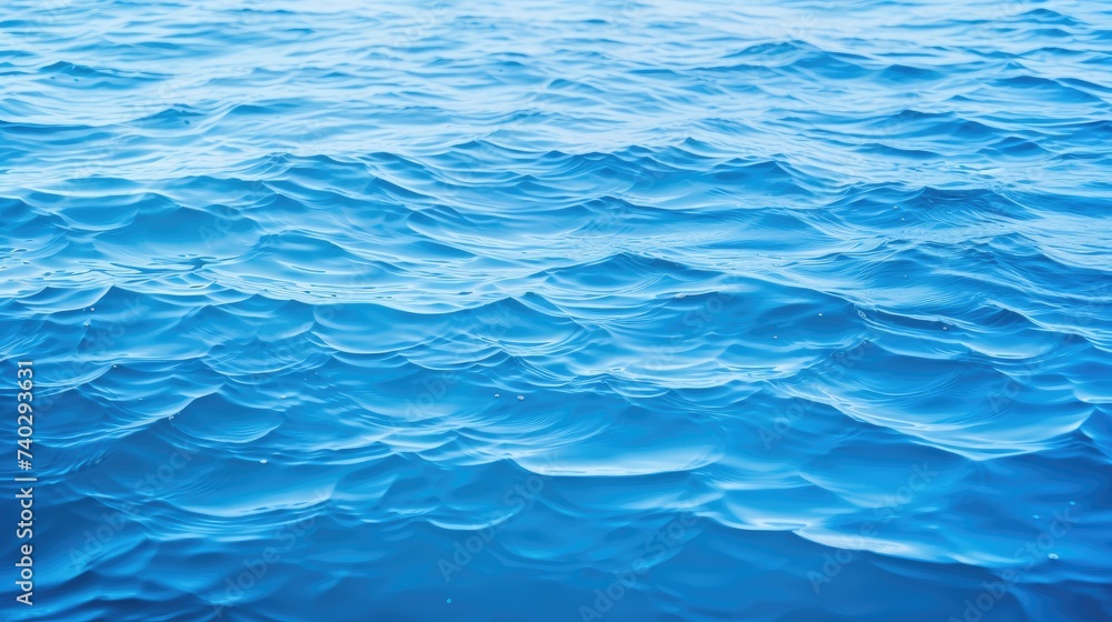 Tranquil Blue Water Surface Reflecting Serenity with Gentle Rippled Waves Tranquil Blue Water Surface Reflecting Serenity with Gentle Rippled Waves