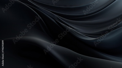 Elegant Black Silk Fabric Texture Background with Luxurious and Chic Appeal