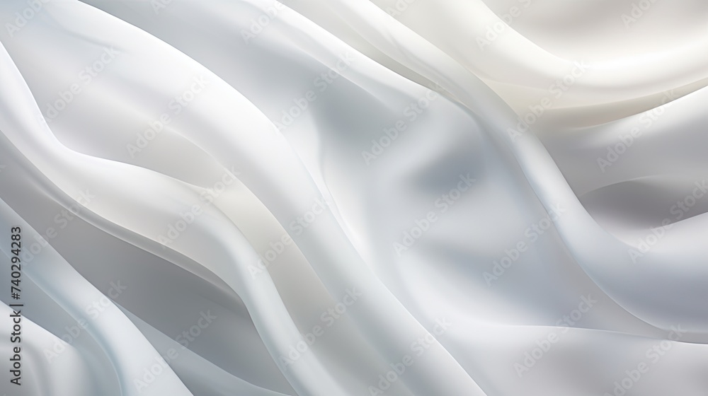 Fototapeta premium Elegant White Fabric Waves: Abstract Minimalist Background for Design Projects