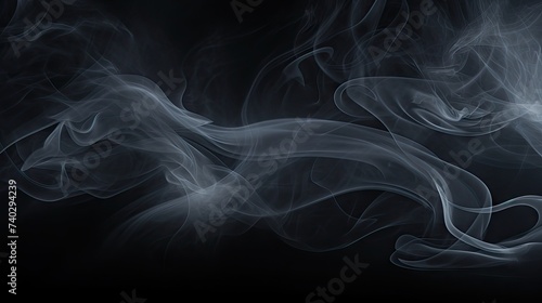 Mystical Fog Blanketing the Dark Background in a Mesmerizing Display of Elegance and Mystery