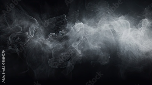 Ethereal Smoke Wisps Dance in the Darkness, Creating a Mysterious and Moody Atmosphere