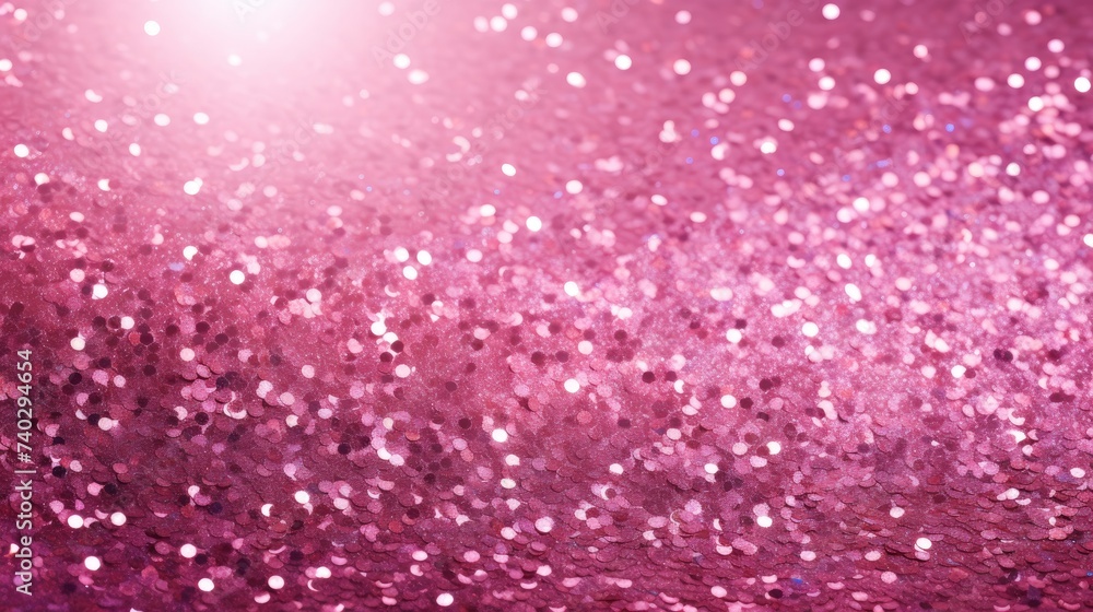 Radiant Pink Sparkling Glitter Background Shimmering with Glamour and Elegance