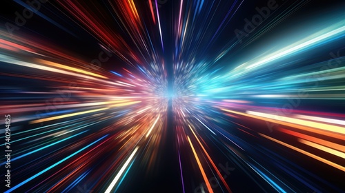 Dynamic Conceptual Art with High-Tech Abstract Speed Motion Background