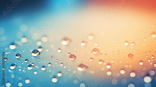 Glistening Water Droplets Over Glass Surface Creating a Mesmerizing Abstract Background