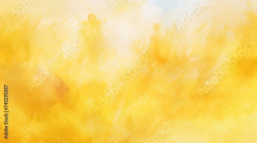 Vibrant Autumn Scene: Yellow Foliage Dancing Against a Clear Blue Sky