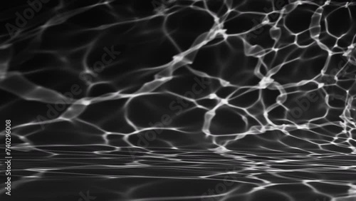 Looping Underwater Black And White Pool with Water Reflections photo