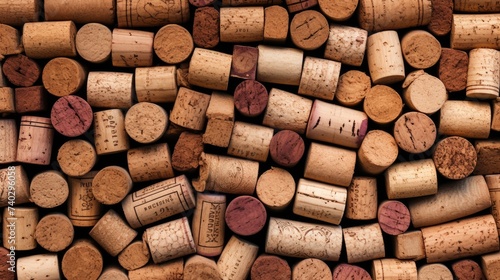 Assortment of Authentic French Wine Corks in a Captivating Display