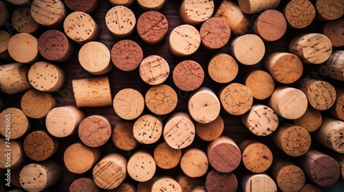 Variety of Wine Corks Collection - Diverse Assortment of Cork Stoppers for Bottles photo