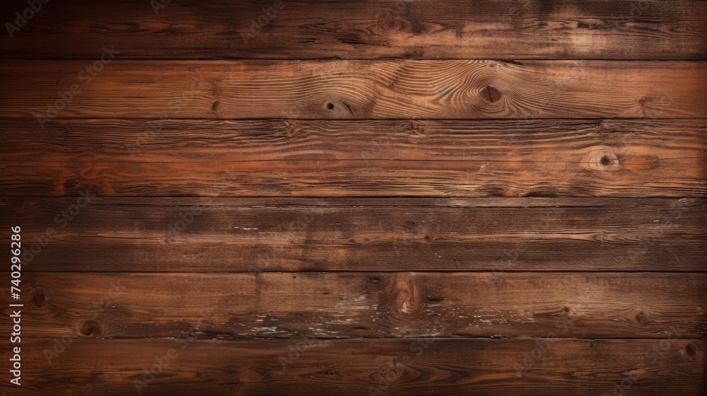 Fototapeta premium Rustic Brown Wood Texture Background with Rich Textured Detail and Warm Tones