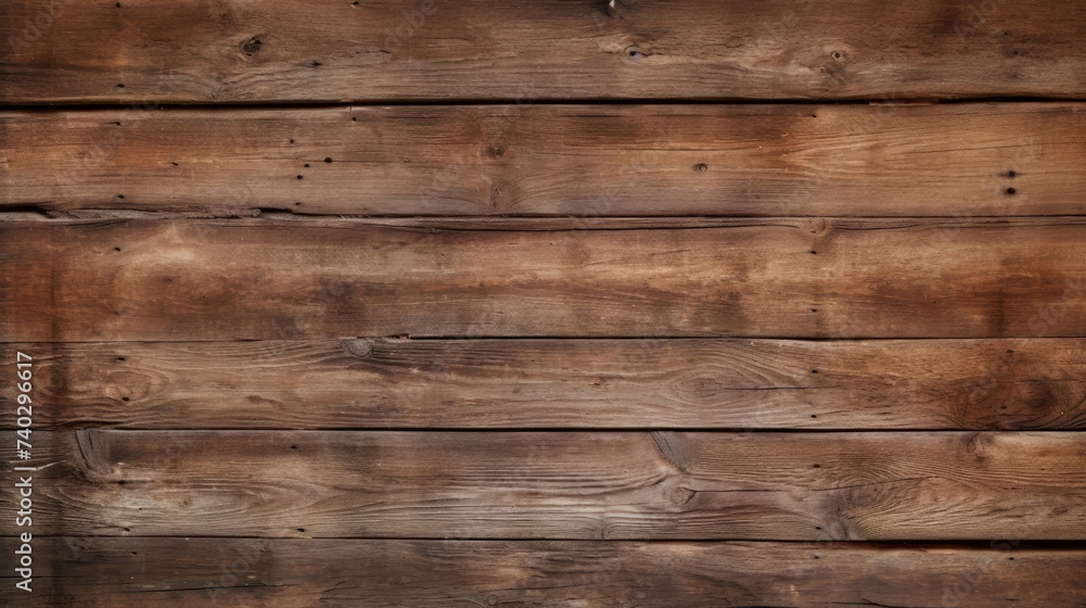 Rustic Weathered Wooden Wall with Detailed Brown Wood Texture for Background or Texture Design