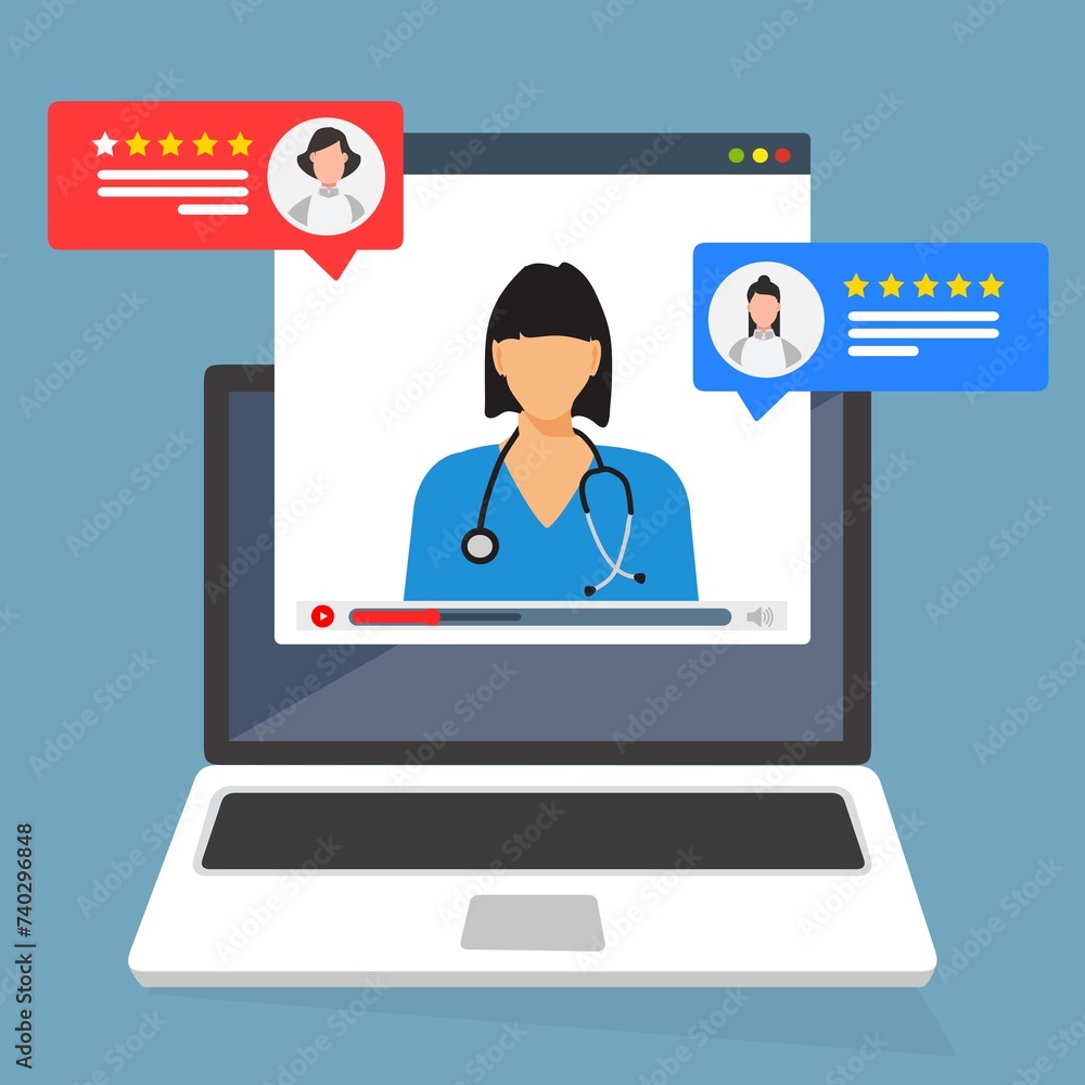 computer con collegamento chat , medico paziente messaggi professionista business computer con collegamento chat , medico paziente messaggi professionista business